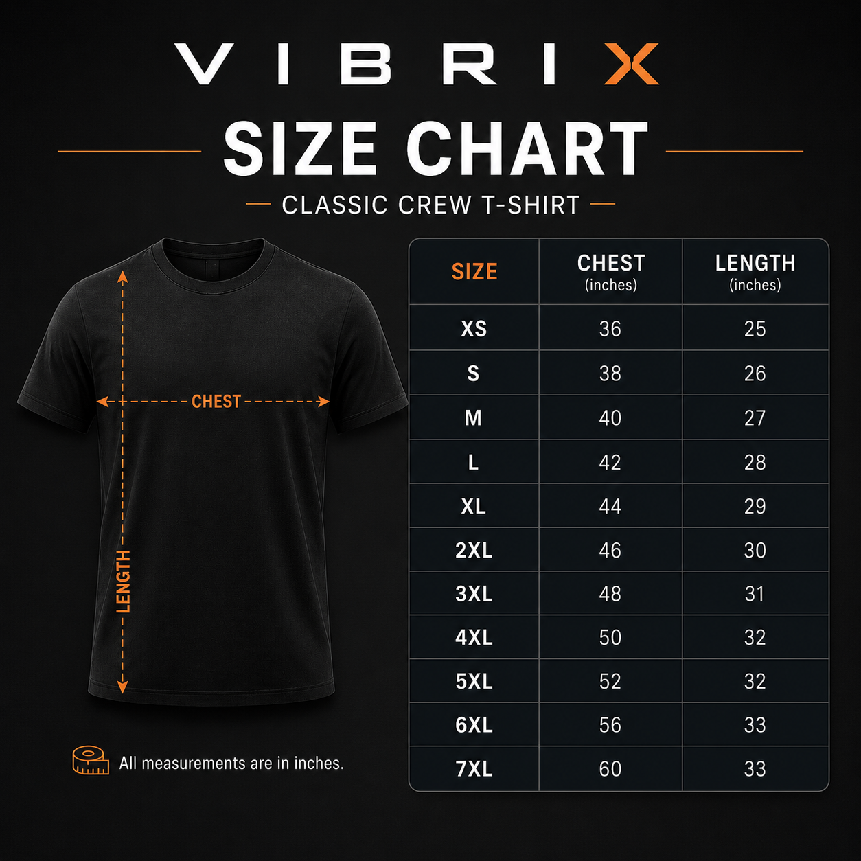 Vibrix Unisex Classic Crew T-Shirt