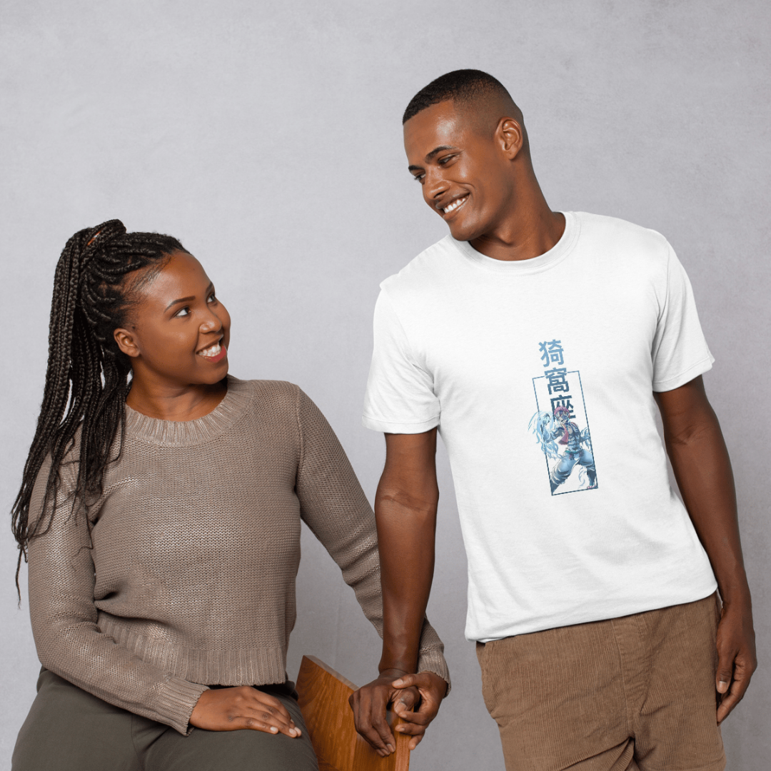 Vibrix Anime Goku Blue and White - Unisex Classic Crew T-Shirt