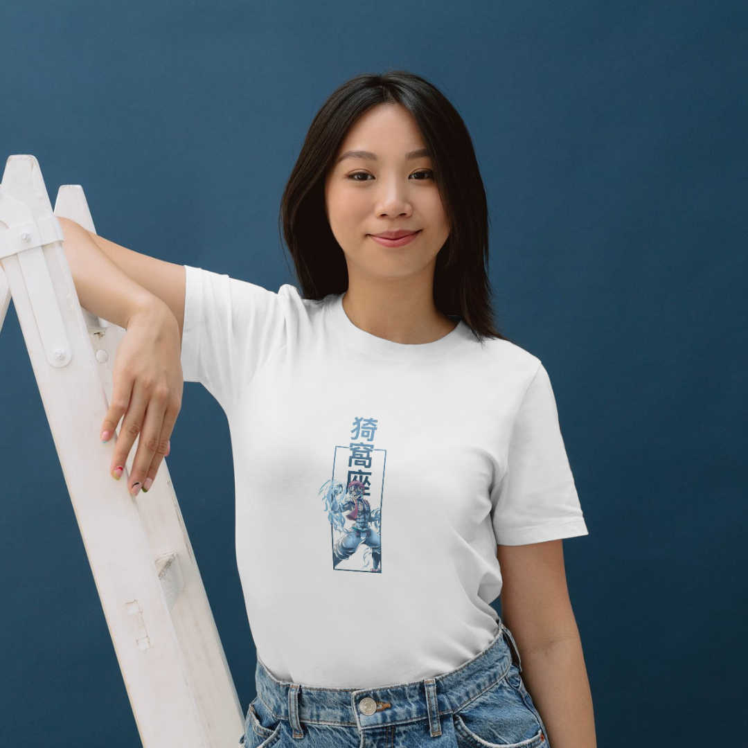 Vibrix Anime Goku Blue and White - Women’s Classic Crew T-Shirt